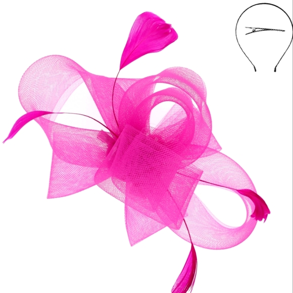 Fabulous Stunning Fuchsia Side Loop Fascinator Kentucky Derby Tea Brunch…